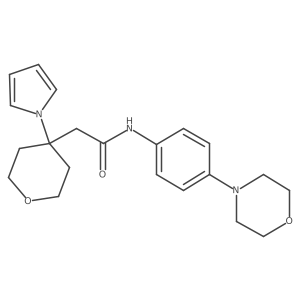 N-[4-(morpholin-4-yl)phenyl]-2-[4-(1H-pyrrol-1-yl)tetrahydro-2H-pyran-4-yl]acetamide结构式