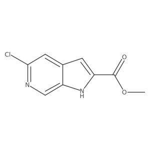 methyl 5-chloro-1H-pyrrolo[2,3-c]pyridine-2-carboxylate结构式