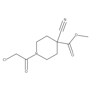 Methyl 1-(chloroacetyl)-4-cyanopiperidine-4-carboxylate结构式