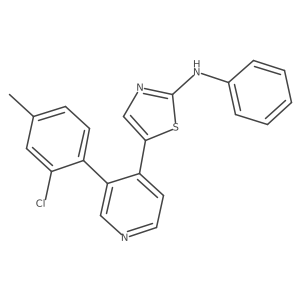 5-[3-(2-Chloro-4-methylphenyl)-4-pyridinyl]-N-phenyl-2-thiazolamine结构式