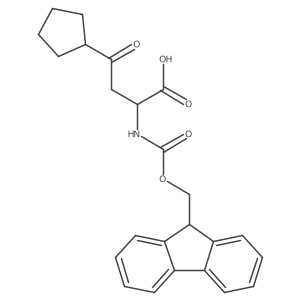 4-cyclopentyl-2-({[(9H-fluoren-9-yl)methoxy]carbonyl}amino)-4-oxobutanoic acid Structure