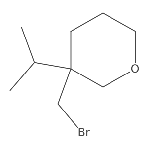 3-(Bromomethyl)-3-(propan-2-yl)oxane Structure