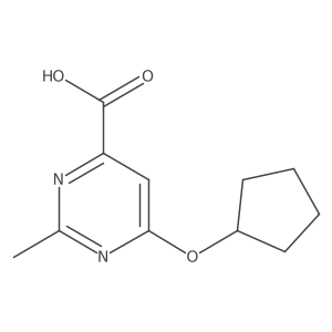 6-(Cyclopentyloxy)-2-methylpyrimidine-4-carboxylic acid Structure