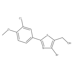 5-Thiazolemethanol, 4-bromo-2-(3-chloro-4-methoxyphenyl)- Structure
