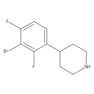 4-(3-Bromo-2,4-difluorophenyl)piperidine结构式