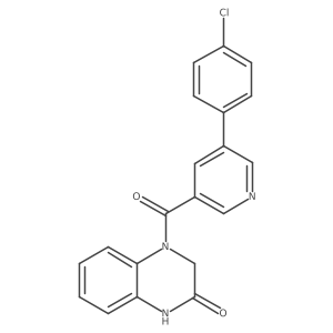 4-[[5-(4-Chlorophenyl)-3-pyridinyl]carbonyl]-3,4-dihydro-2(1h)-quinoxalinone结构式