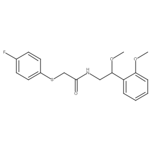 2-((4-fluorophenyl)thio)-N-(2-methoxy-2-(2-methoxyphenyl)ethyl)acetamide结构式