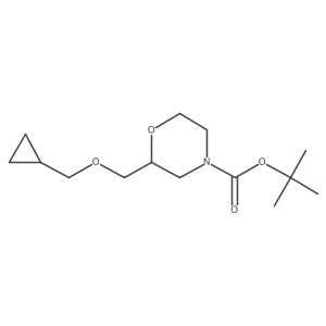 Tert-butyl 2-[(cyclopropylmethoxy)methyl]morpholine-4-carboxylate结构式