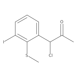 1-Chloro-1-(3-iodo-2-(methylthio)phenyl)propan-2-one结构式