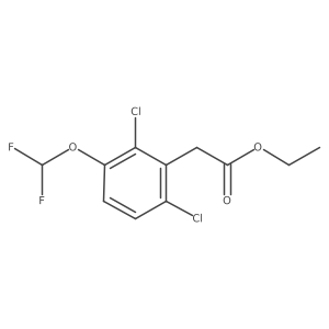 Ethyl 2,6-dichloro-3-(difluoromethoxy)phenylacetate结构式