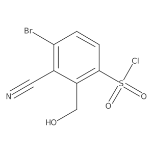 4-Bromo-3-cyano-2-(hydroxymethyl)benzene-1-sulfonyl chloride结构式