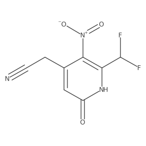 2-(Difluoromethyl)-6-hydroxy-3-nitropyridine-4-acetonitrile Structure