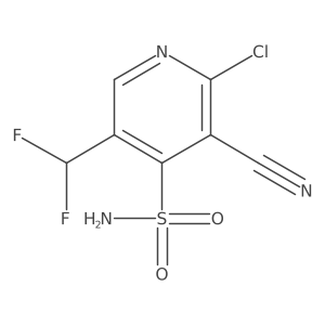 2-Chloro-3-cyano-5-(difluoromethyl)pyridine-4-sulfonamide Structure
