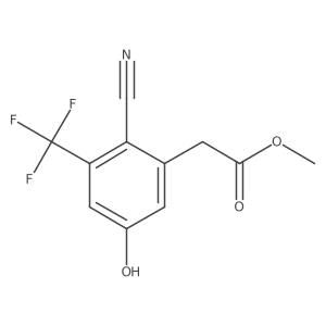 Benzeneacetic acid, 2-cyano-5-hydroxy-3-(trifluoromethyl)-, methyl ester结构式
