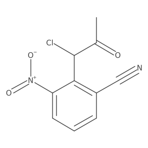 2-(1-Chloro-2-oxopropyl)-3-nitrobenzonitrile Structure