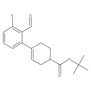 Tert-butyl 4-(3-fluoro-2-formylphenyl)-3,6-dihydropyridine-1(2h)-carboxylate结构式