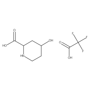 (2S,4R)-4-Hydroxypiperidine-2-carboxylicacid2,2,2-trifluoroaceticacidsalt结构式