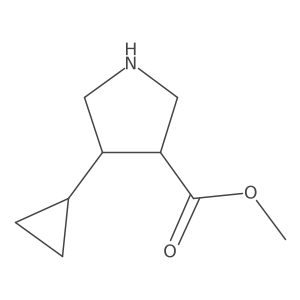 methyl (3R,4R)-4-cyclopropylpyrrolidine-3-carboxylate结构式