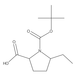 1-[(Tert-butoxy)carbonyl]-5-ethylpyrrolidine-2-carboxylic acid结构式