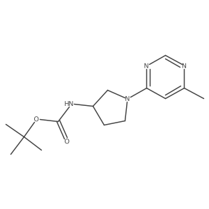 tert-butyl N-[1-(6-methylpyrimidin-4-yl)pyrrolidin-3-yl]carbamate Structure