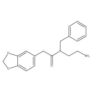 N-(2-aminoethyl)-2-(1,3-dioxaindan-5-yl)-N-benzylacetamide Structure
