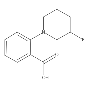 2-(3-Fluoropiperidin-1-yl)benzoic acid结构式