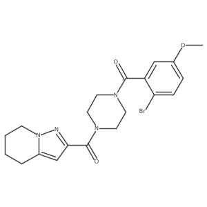 (4-(2-Bromo-5-methoxybenzoyl)piperazin-1-yl)(4,5,6,7-tetrahydropyrazolo[1,5-a]pyridin-2-yl)methanone Structure