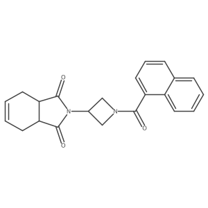2-(1-(1-naphthoyl)azetidin-3-yl)-3a,4,7,7a-tetrahydro-1H-isoindole-1,3(2H)-dione结构式