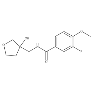 3-fluoro-N-((3-hydroxytetrahydrofuran-3-yl)methyl)-4-methoxybenzamide Structure