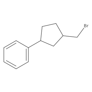 [3-(Bromomethyl)cyclopentyl]benzene结构式