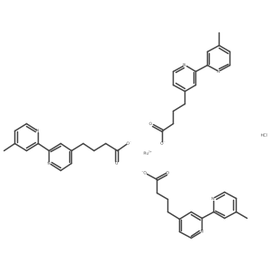 [Ru(4-(4'-Methyl-[2,2'-bipyridin]-4-yl)butanoicacid)3](PF6)2 Structure