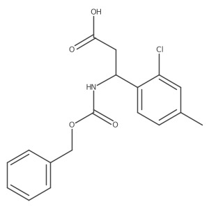 (3R)-3-{[(benzyloxy)carbonyl]amino}-3-(2-chloro-4-methylphenyl)propanoic acid Structure