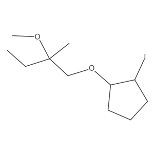 1-Iodo-2-(2-methoxy-2-methylbutoxy)cyclopentane结构式