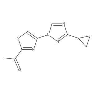 1-[4-(3-cyclopropyl-1H-1,2,4-triazol-1-yl)-1,3-thiazol-2-yl]ethan-1-one Structure