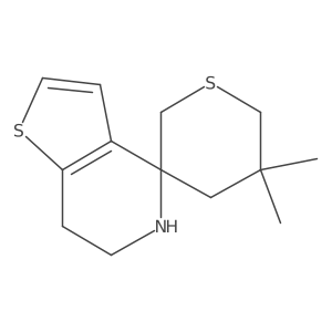 5,5-dimethyl-6',7'-dihydro-5'H-spiro[thiane-3,4'-thieno[3,2-c]pyridine] Structure