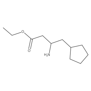Ethyl 3-amino-4-cyclopentylbutanoate结构式