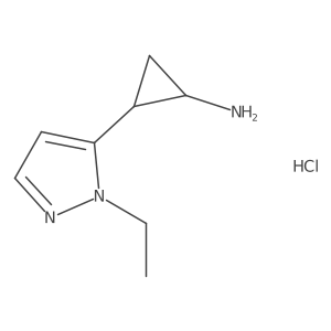 2-(2-ethylpyrazol-3-yl)cyclopropanamine;hydrochloride Structure