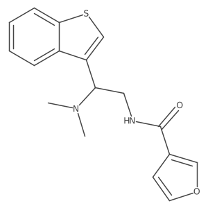 N-(2-(benzo[b]thiophen-3-yl)-2-(dimethylamino)ethyl)furan-3-carboxamide Structure