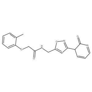 2-(2-methylphenoxy)-N-[[3-(2-oxo-3H-pyridin-3-yl)-1,2,4-oxadiazol-5-yl]methyl]acetamide Structure