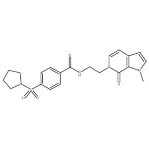 N-(2-(1-methyl-7-oxo-1H-pyrrolo[2,3-c]pyridin-6(7H)-yl)ethyl)-4-(pyrrolidin-1-ylsulfonyl)benzamide结构式