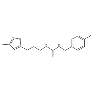1-(4-Fluorobenzyl)-3-(3-(3-methylisoxazol-5-yl)propyl)urea结构式