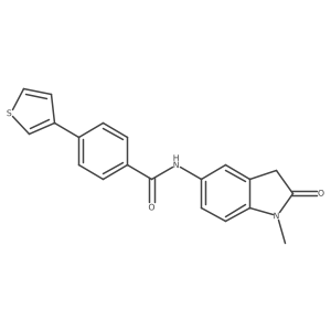 N-(1-methyl-2-oxoindolin-5-yl)-4-(thiophen-3-yl)benzamide Structure