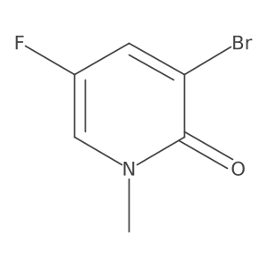 3-Bromo-5-fluoro-1-methylpyridin-2(1H)-one结构式