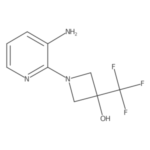 1-(3-Aminopyridin-2-yl)-3-(trifluoromethyl)azetidin-3-ol结构式