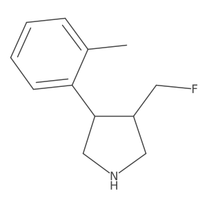 3-(Fluoromethyl)-4-(o-tolyl)pyrrolidine结构式