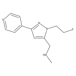 1-(1-(2-fluoroethyl)-3-(pyridin-4-yl)-1H-pyrazol-5-yl)-N-methylmethanamine结构式