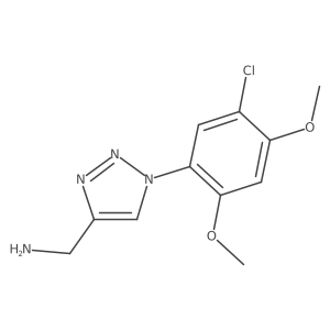 [1-(5-chloro-2,4-dimethoxyphenyl)-1H-1,2,3-triazol-4-yl]methanamine结构式