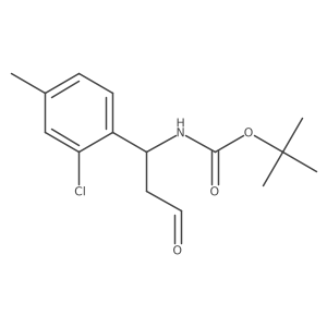 tert-butyl N-[(1S)-1-(2-chloro-4-methylphenyl)-3-oxopropyl]carbamate结构式