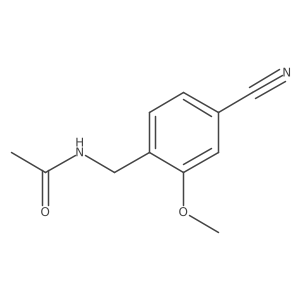 N-[(4-cyano-2-methoxyphenyl)methyl]acetamide结构式