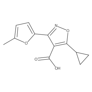 5-Cyclopropyl-3-(5-methylfuran-2-yl)-1,2-oxazole-4-carboxylic acid Structure